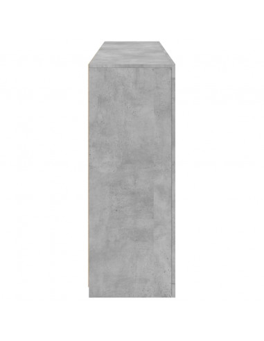 Credenza con Luci LED Grigio Cemento 162x37x100 cm