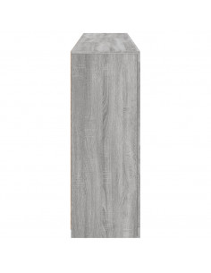 Credenza con Luci LED Grigio Sonoma 162x37x100 cm 2