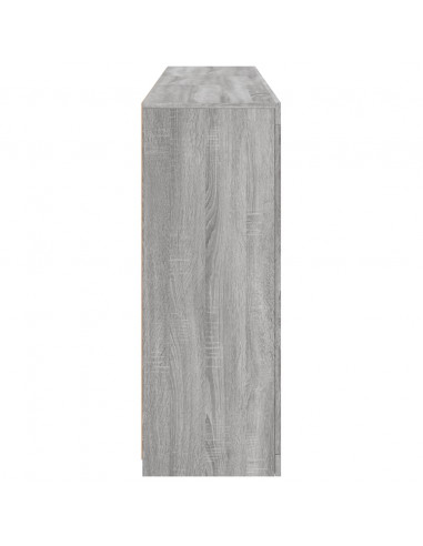 Credenza con Luci LED Grigio Sonoma 162x37x100 cm