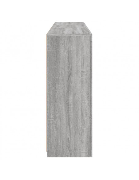 Credenza con Luci LED Grigio Sonoma 162x37x100 cm