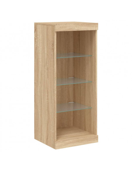 Credenza con Luci LED Rovere Sonoma 162x37x100 cm
