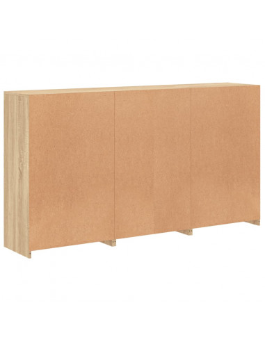 Credenza con Luci LED Rovere Sonoma 181,5x37x100 cm