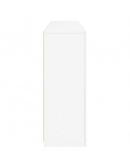 Credenza con Luci LED Bianca 162x37x100 cm