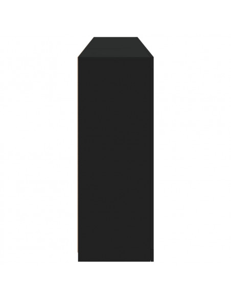 Credenza con Luci LED Nera 202x37x100 cm