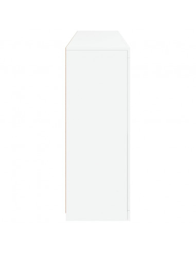 Credenza con Luci LED Bianca 162x37x100 cm