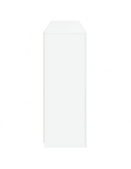 Credenza con Luci LED Bianca 162x37x100 cm