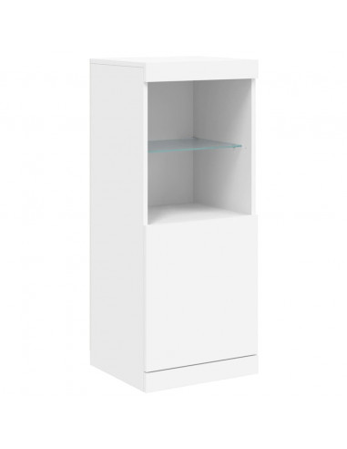 Credenza con Luci LED Bianca 162x37x100 cm