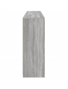 Credenza con Luci LED Grigio Sonoma 181,5x37x100 cm 2