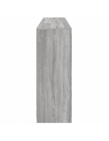 Credenza con Luci LED Grigio Sonoma 181,5x37x100 cm