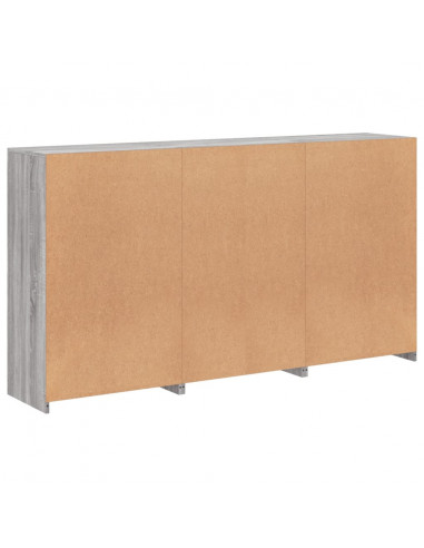 Credenza con Luci LED Grigio Sonoma 181,5x37x100 cm