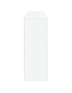 Credenza con Luci LED Bianca 181,5x37x100 cm 2