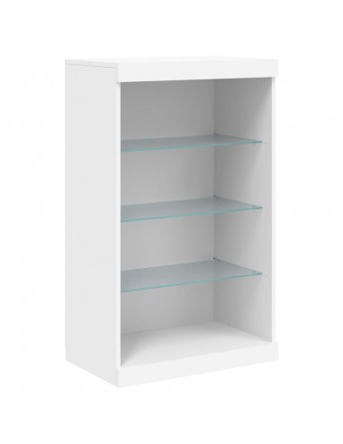 Credenza con Luci LED Bianca 181,5x37x100 cm