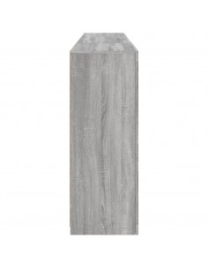 Credenza con Luci LED Grigio Sonoma 202x37x100 cm 2