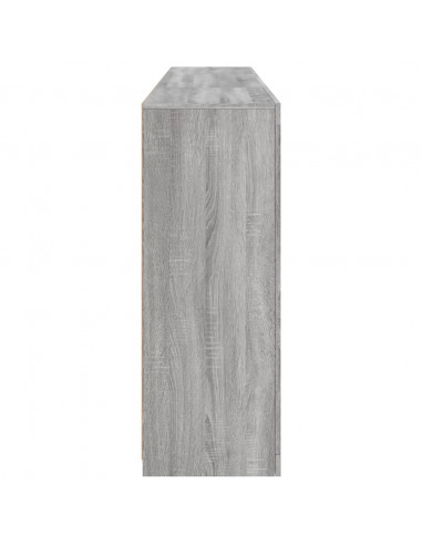 Credenza con Luci LED Grigio Sonoma 202x37x100 cm