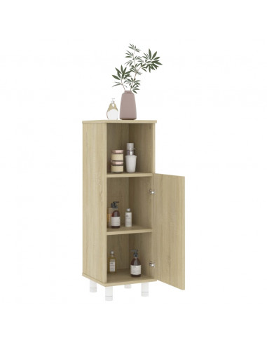 Mobile da Bagno Rovere Sonoma 30x30x95 cm in Legno Multistrato