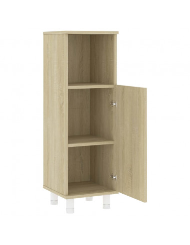 Mobile da Bagno Rovere Sonoma 30x30x95 cm in Legno Multistrato