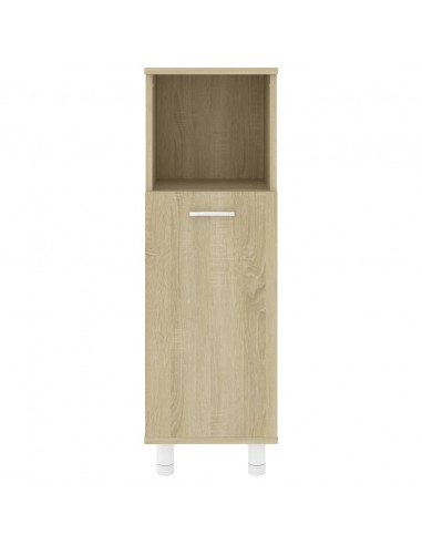 Mobile da Bagno Rovere Sonoma 30x30x95 cm in Legno Multistrato