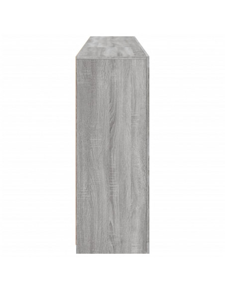 Credenza con Luci LED Grigio Sonoma 181,5x37x100 cm