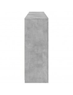 Credenza con Luci LED Grigio Cemento 181,5x37x100 cm 2