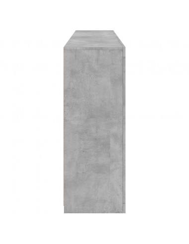 Credenza con Luci LED Grigio Cemento 181,5x37x100 cm