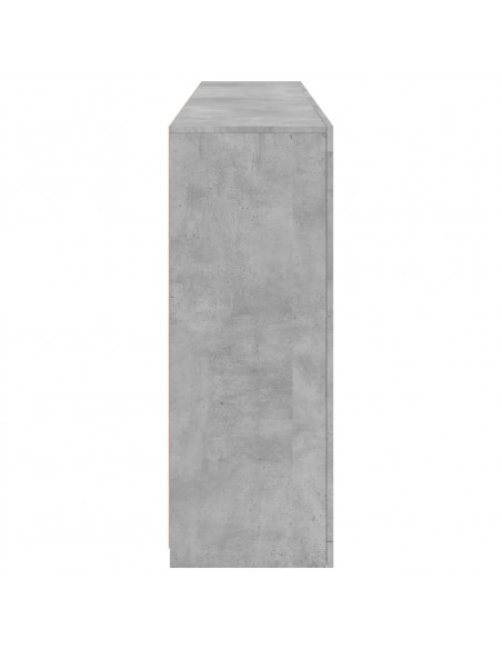 Credenza con Luci LED Grigio Cemento 181,5x37x100 cm