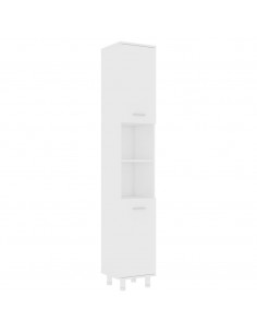 Mobile da Bagno Bianco 30x30x179 cm in Legno Multistrato 2