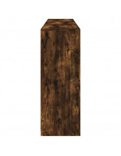 Credenza con Luci LED Rovere Fumo 162x37x100 cm 2