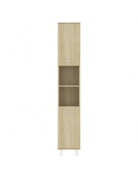 Mobile da Bagno Rovere Sonoma 30x30x179 cm in Legno Multistrato