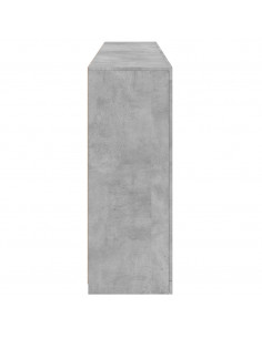 Credenza con Luci LED Grigio Cemento 181,5x37x100 cm 2