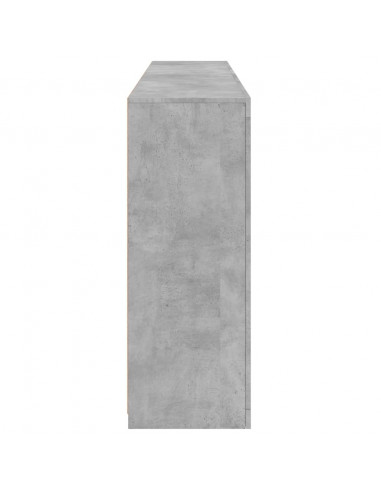 Credenza con Luci LED Grigio Cemento 181,5x37x100 cm