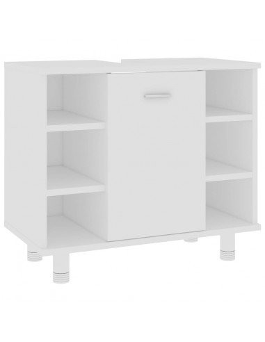 Mobile da Bagno Bianco 60x32x53,5 cm in Legno Multistrato