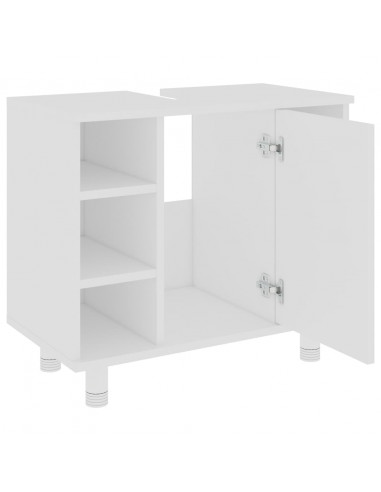 Mobile da Bagno Bianco 60x32x53,5 cm in Legno Multistrato