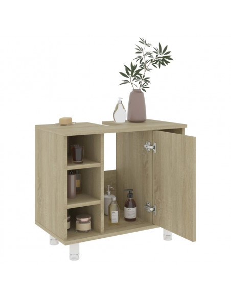 Mobile da Bagno Rovere Sonoma 60x32x53,5cm in Legno Multistrato