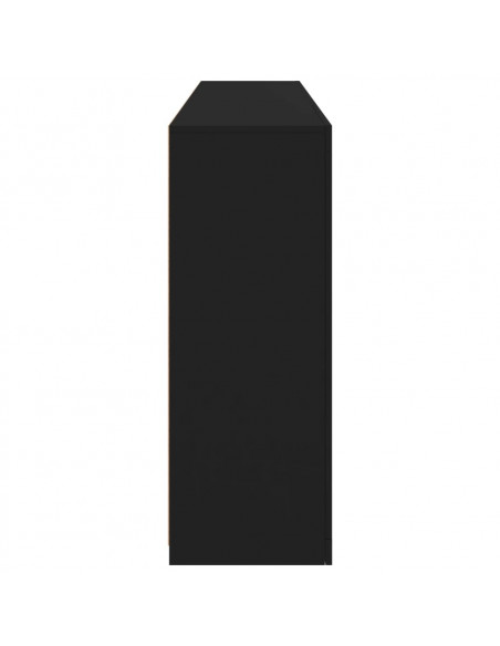 Credenza con Luci LED Nera 181,5x37x100 cm