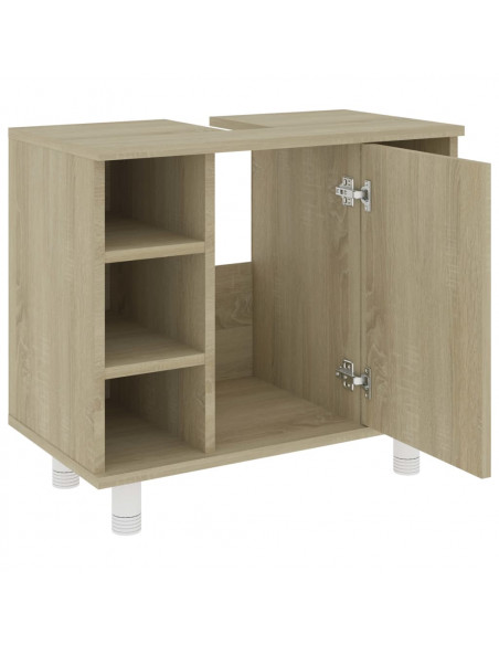 Mobile da Bagno Rovere Sonoma 60x32x53,5cm in Legno Multistrato