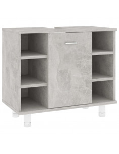 Mobile da Bagno Grigio Cemento 60x32x53,5 cm Legno Multistrato 2