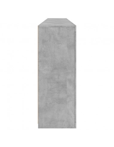 Credenza con Luci LED Grigio Cemento 162x37x100 cm