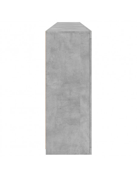 Credenza con Luci LED Grigio Cemento 162x37x100 cm