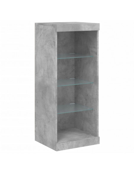 Credenza con Luci LED Grigio Cemento 162x37x100 cm