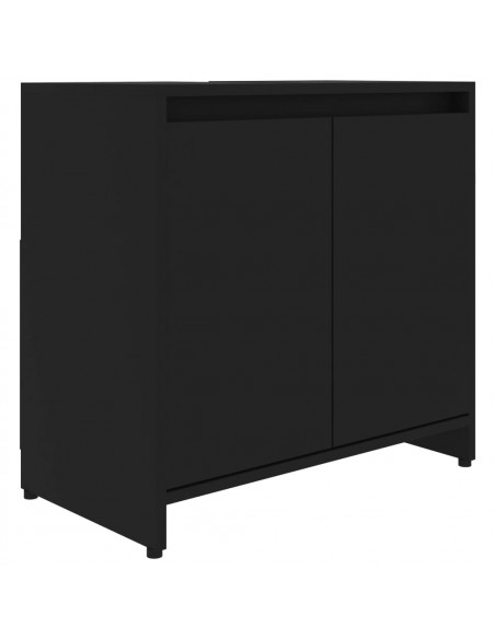 Mobile da Bagno Nero 60x33x61 cm in Legno Multistrato