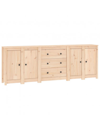 Credenza 230x35x80 cm in Legno Massello di Pino