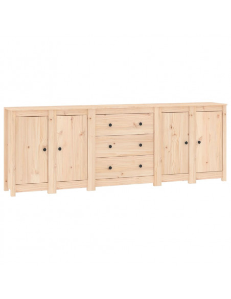 Credenza 230x35x80 cm in Legno Massello di Pino