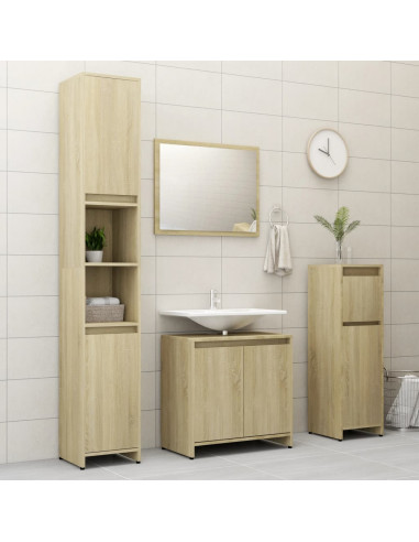 Mobile da Bagno Rovere Sonoma 60x33x61 cm Legno Multistrato