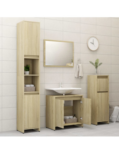 Mobile da Bagno Rovere Sonoma 60x33x61 cm Legno Multistrato