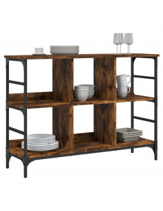 Credenza Rovere Fumo 102x32x73,5 cm in Legno Multistrato 2