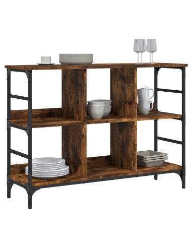 Credenza Rovere Fumo 102x32x73,5 cm in Legno Multistrato