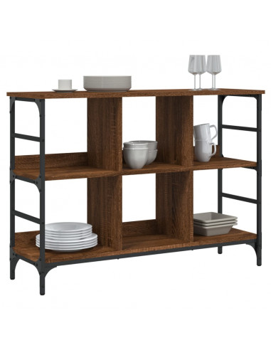 Credenza Rovere Marrone 102x32x73,5 cm in Legno Multistrato