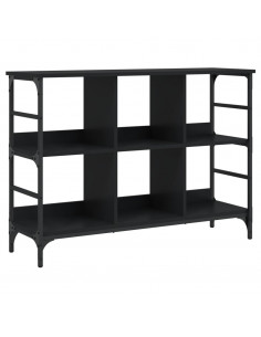 Credenza Nera 102x32x73,5 cm in Legno Multistrato 2