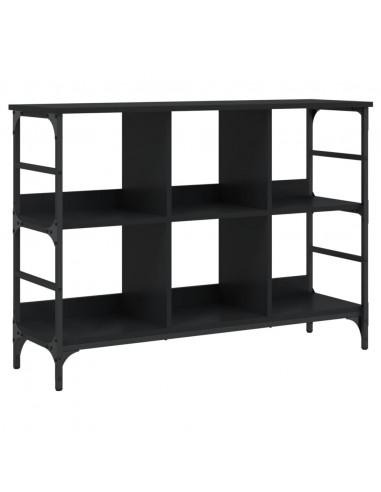 Credenza Nera 102x32x73,5 cm in Legno Multistrato