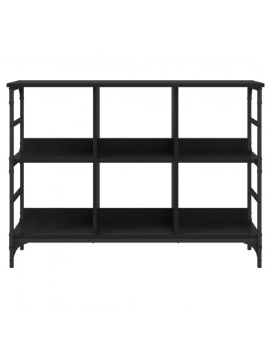 Credenza Nera 102x32x73,5 cm in Legno Multistrato